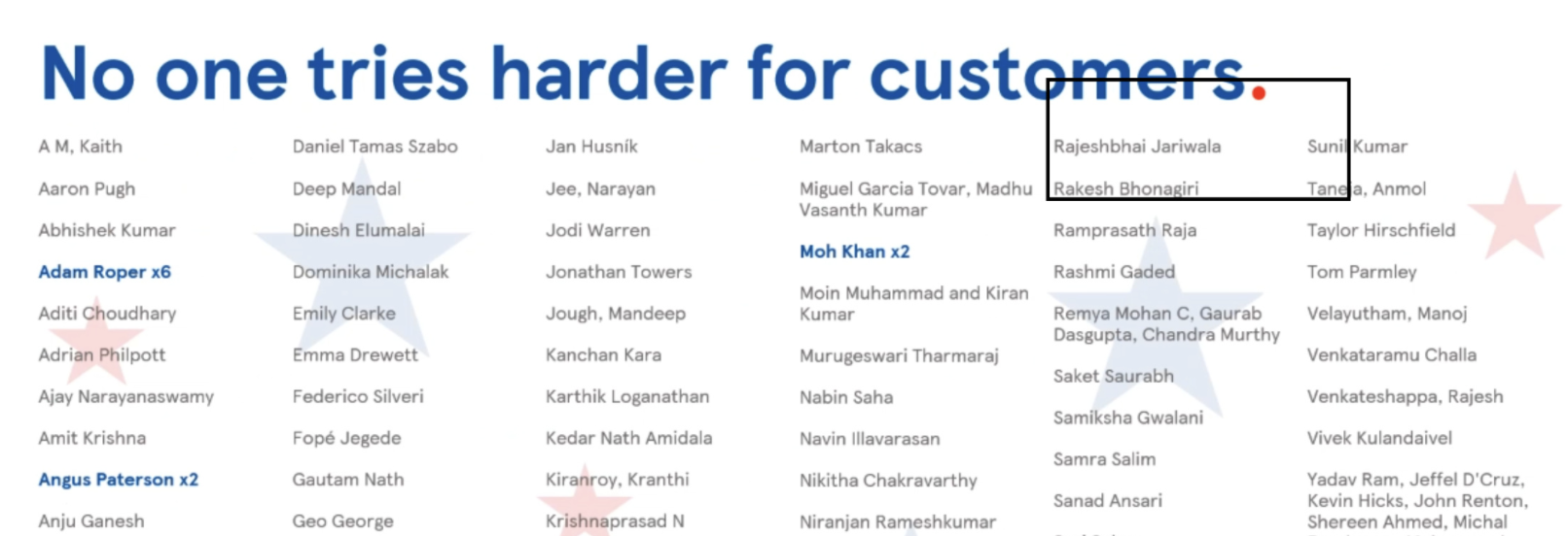 Tesco — "No one tries harder for customers"