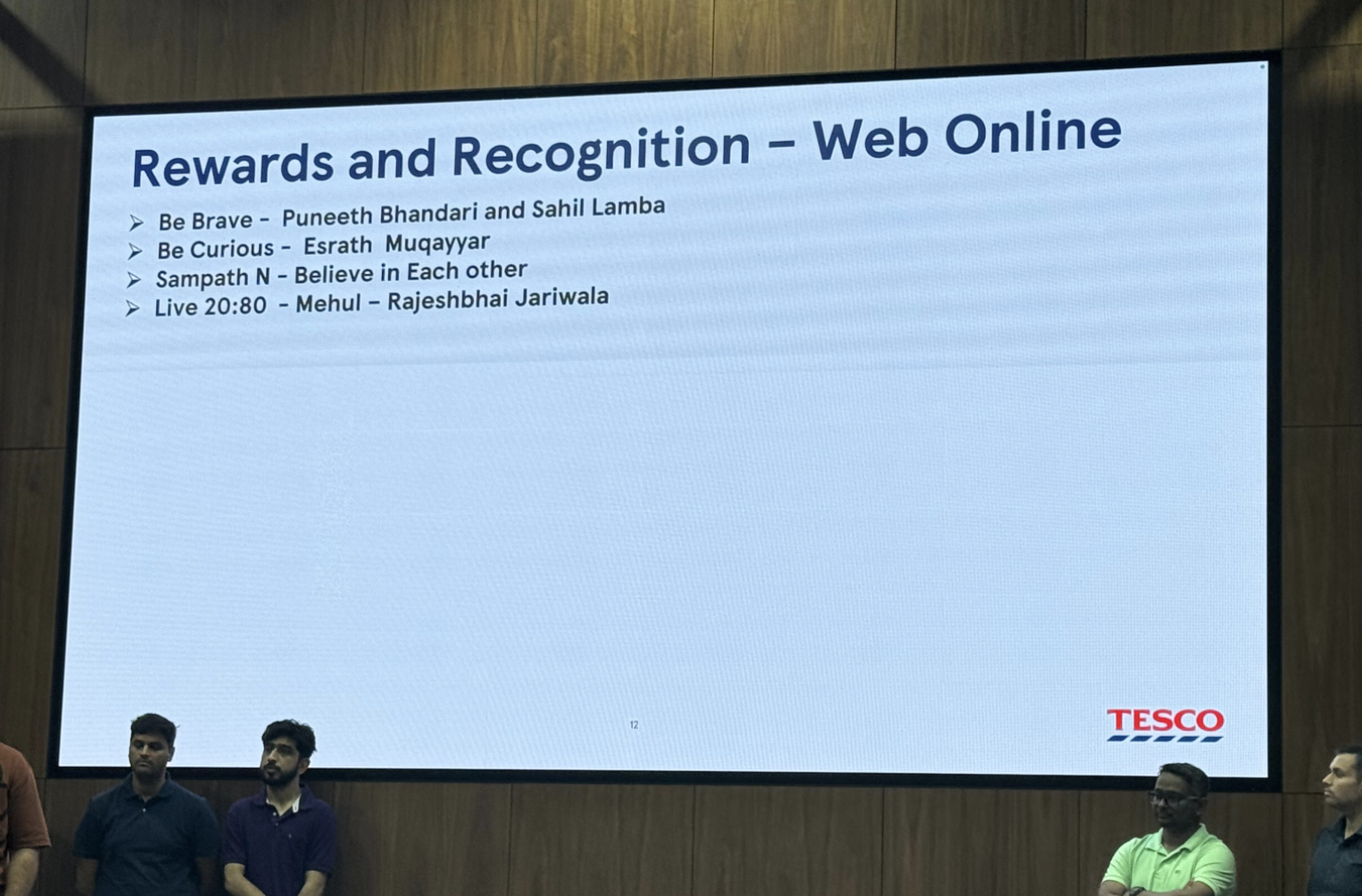 Live 20:80 Award - Tesco Rewards & Recognition